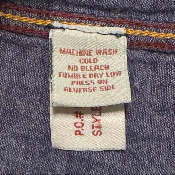 Carbon 2 Cobalt Mens Bonfire Plaid Orange Black Long Sleeve Button Up Shirt Med - Picture 3 of 9